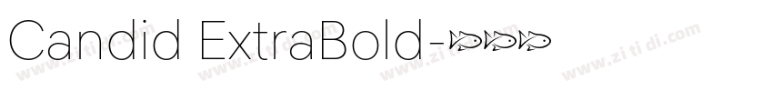 Candid ExtraBold字体转换